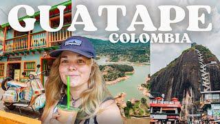 The perfect day trip from Medellin Guatapé  & El Peñol  Colombia travel vlog