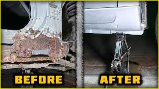 Rusty CAR BODY Restoration. I used MMA inverter Stick WELDER + Paint ROLLER