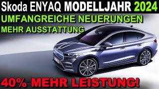 Skoda ENYAQ Modelljahr 2024  Alle Infos zu den NEUERUNGEN  40% MEHR LEISTUNG  ME4 Software uvm.