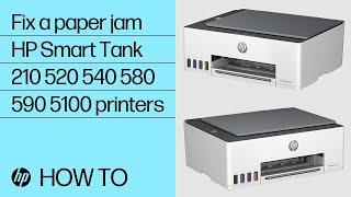 How to fix a paper jam  HP Smart Tank 210 520 540 580-590 5100  HP Printers  HP Support
