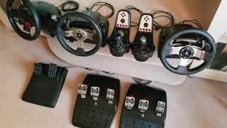 Logitech G25  G27  Driving Force GT wheels visual comparison and Force Feedback Test
