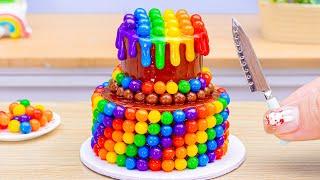 Amazing Miniature Rainbow Pop It Cake Decorating  Rainbow Chocolate Cake Recipes By Baking Yummy