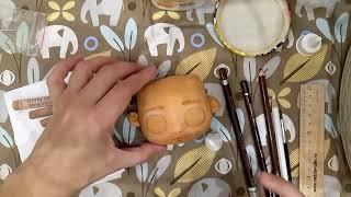 Рисуем лицо текстильной кукле. часть 1.
