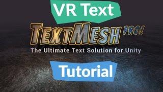 VR Text Text Mesh Pro