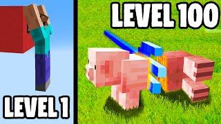 Minecraft REALISTIC Trick Shots Level 1 To Level 100