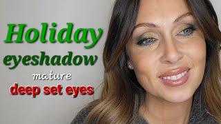 Holiday eyeshadow tutorialdeep set eyes #simple #eyeshadow #holiday