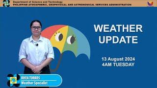 Public Weather Forecast issued at 4AM  August 13 2024 - Tuesday