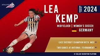 Womens Soccer  Center Midfielder Center Back  Lea Kemp Germany  Highlight Video  Recruit 2024