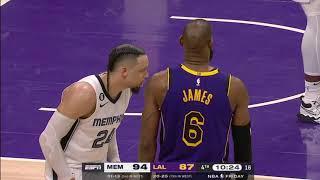 LBJ SLAPPED IN FACE BY DILLON BROOKS CANT BELIVE IT LETS GO OUTSIDE