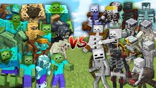 ZOMBIE vs SKELETON in Minecraft Mob Battle