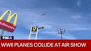 Planes collide mid-air at Dallas air show