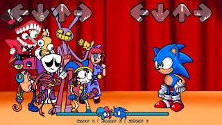 FNF NEW Amazing Digital Circus Ep 2 VS Sonic Characters Sings Digitalizing  Digital Circus