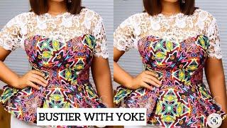 BUSTIER WITH YOKE pattern drafting  tutorial for beginners