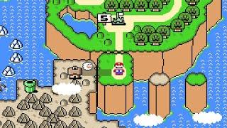 Super Mario World - Chocolate Island with SECRET EXIT to World 6 Castle