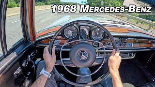 1968 Mercedes-Benz 280SE Cabriolet - Driving Top Tier Classic German Luxury POV Binaural Audio