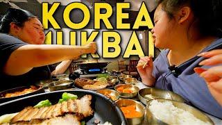 Authentic Korean Mukbang Bossam + Galbi + Seafood Soup + Cold Noodles + Kimchi 먹방 Eating Show