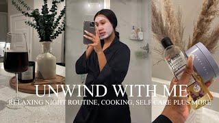COZY NIGHT ROUTINE  UNWIND WITH ME AFTER WORK COOKING SELF CARE + MORE