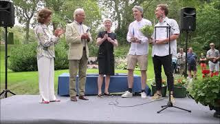 King Carl Gustaf Queen Silvia at garden award ceremony