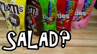 M&Ms and Skittles - ASMR - Candy play food