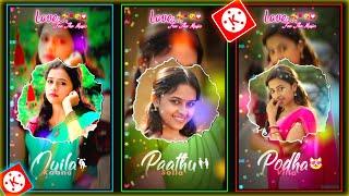New Beautiful Girls Love Lyrical WhatsApp Status Video Editing KineMaster @Tamilapp