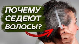 Откуда берутся СЕДЫЕ волосы?  Почему мы седеем и как с этим бороться?