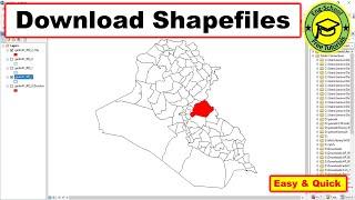 How To Download Shapefile For Free  Shapefile for country City  Study Area Download Shapefile
