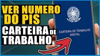 COMO VER o NUMERO do PIS na CARTEIRA de TRABALHO DIGITAL MUITO FACIL pelo APLICATIVO no CELULAR