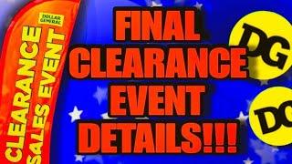 HERE WE GO DOLLAR GENERAL CLEARANCE EVENT DETAILS