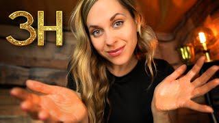 ASMR 3h Full Body massage SPA Face Brushing Oil massage and Rain sounds for sleep