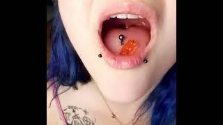 Girl vore gummy amazing mouth