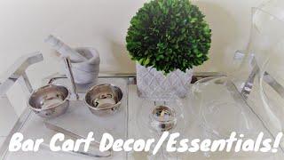 GLAM BAR CART APARTMENT DECORATING BAR CART DECOR