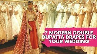 Double Dupatta Draping Style  Wedding Lehenga  WedMeGood