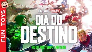 Virei o Doutro Destino neste NOVO modo do FORTNITE Joguei com os Heróis e com os Vilões