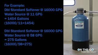 On The Go Portable Water Softener Capacity