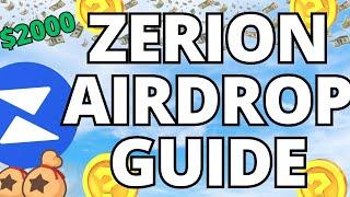 Zerion Airdrop Guide Zero Testnet Guide