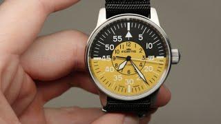 Fortis Flieger Cockpit Yellow Mens Watch Review Model 595.11.14 N.01