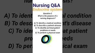 ENDOCRINE SYSTEM QUESTIOS AND ANSWER IN NURSING  #ENDOCRINE HOW TO PASS SAUDI PROMETRIC QUESTIONS