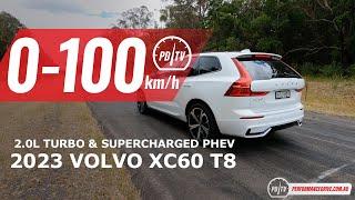 2023 Volvo XC60 T8 0-100kmh & engine sound