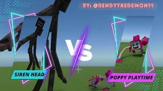 Mommy long legs vs Siren head in minecraft addon by @BendytheDemon18