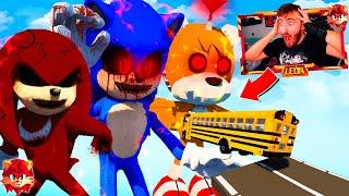 COCHES vs TEAM SONIC.EXE LA PELICULA *MUY EPICO*   TEARDOWN LEON PICARON