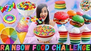 Eating Only RAINBOW FOODS for 24 HOURS  RAINBOW FOOD CHALLENGE