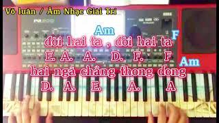 THÌ THẦM VỚI DÒNG SÔNG  solo nốt giai điệu đơn giản nhấtslowrock tp58tone Am+4@VoLuanOrgan