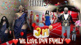 Granny 3 Million Happy DHN family Mode Full gameplay  Granny Grandpa ko bhi Party chahiye