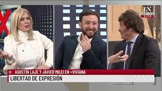 Javier Milei y Agustín Laje en +Viviana