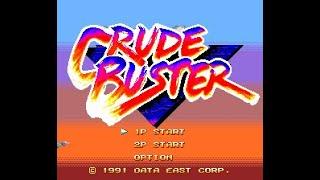 CRUDE BUSTER  TWO CRUDE DUDES Sega Megadrive 2 player 1CC No MissNo Death Hard