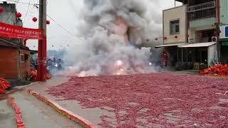 Burning 1000000 firecrackers At a Time  Chinas Festival 