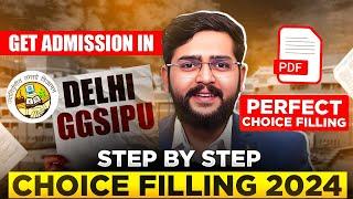 GGSIPU Counselling 2024Top CollegesCut Off and Choice Filling  PU Admission Guide by Sandeep Sir