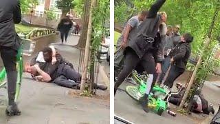 London Police officer knocked to the ground in sickening attacked as onlookers take selfies