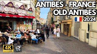 Walking Tour in Old Antibes France 4k 60fps walking tour