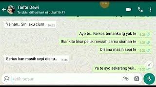 WawTante Ada Yang Ganjal Di Dadaku Rasanya Empuk  Prank text 2020 minta wik wik 